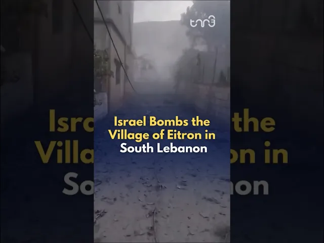 ⁣A boy is searching for his mother after Israeli strikes hit the village of Eitron in south Lebanon.