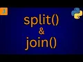 Python split and join