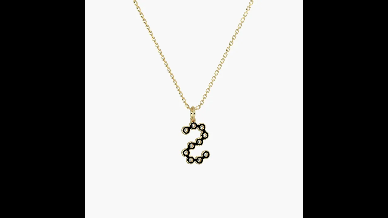 Letter S Initial Necklace Bubble Pendant