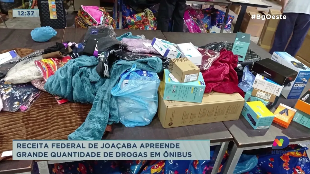 Receita Federal de Joaçaba apreende grande quantidade de drogas em ônibus