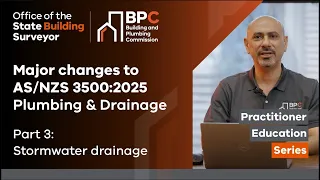 Changes to 3500 2025 Part 3 Stormwater drainage
