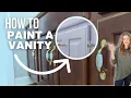How to Paint a Bathroom Vanity Cabinet Easy DIY Cabinet Painting Tutorial Easy DIY Bathroom Guide