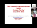 Website Content Management System WCMS Hands on Trainning by MANIKANDAN S - 1