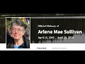 Funeral Services - Arlene May Sullivan