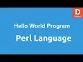 Perl Programming First Script Hello World