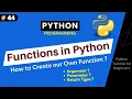 Functions in Python How to create Function Python Tutorial For Beginners Part