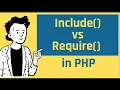 What are Include and require function in Php Php Tutorial for beginners in Hindi