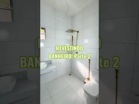 Revestindo banheiro! Parte 2! #obra #reforma #pedreiro #viralvideo #fyp