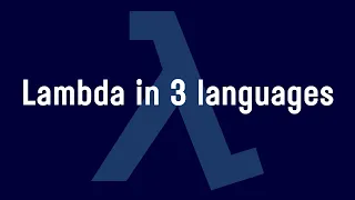 Lambda Function in 3 Languages Python Haskell JavaScript