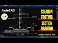 How To Draw Column Footing Section in AutoCAD Footing Section Drawing Civil Engineering Drawing