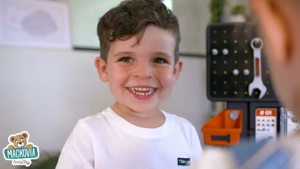 Pracovná detská dielňa - Pracovný stôl trojkrídlový Black&Decker Mega Center Smoby - 4