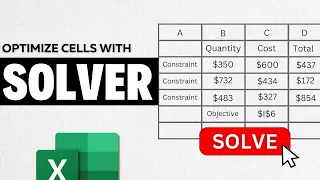 Excel Solver Tutorial Optimize Target Cells with Multiple Constraints Step-by-Step Tutorial