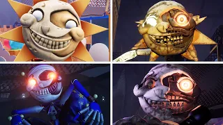 fnaf security breach vs ruin dlc all sun u0026 moon boss fight comparison