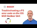 Troubleshooting a P3 error code on the Bosch