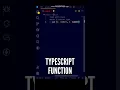 TypeScript Function with Typed Parameters Return Type