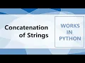 Concatenation of strings in Python
