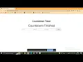 JavaScript Countdown Timer Project with User-Set Timer