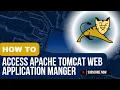 How to Access Apache Tomcat Web Application manger Step By Step Guide Tutorial