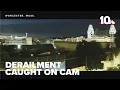 Freight train derails in Worcester and it s caught on camera