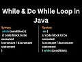 While and Do While Loops in Java