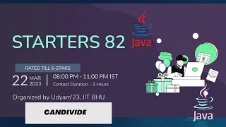 CANDIVIDE Candy Division START82D Code Chef Contest java solution AC