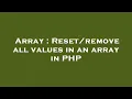 Array all values in an array in PHP