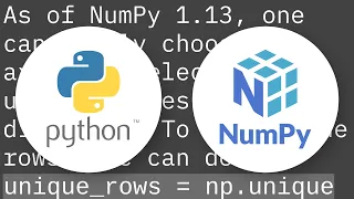 Find unique rows in numpy array