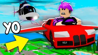 ¡ESCAPÉ DE LA POLICÍA con un AUTO VOLADOR! (Brookhaven)