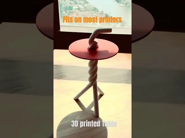 Twisted Sipek Table 3D Printed Side Table video thumbnail