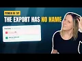 Power BI Export to Excel has no name or underscores Fix