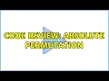 Code Review Absolute Permutation