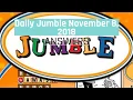 Daily Jumble November 10 2018 Jumble Answers for 2018