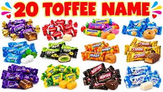 20 Toffee Names in English & Hindi | बच्चों के लिए 20 टॉफी के नाम | Toffee Names for Kids