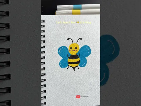 How to draw bee 🐝 | easy drawing for kids #shorts #art #drawing #youtubeshorts #viral #shortvideo