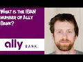 What is the IBAN number of Ally Bank