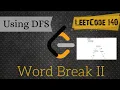 Word Break II LeetCode July Challenge