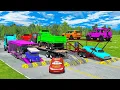 Download Lagu Flatbed Truck Mcqueen | Transportation with Truck - Pothole vs Car #6 - BeamNG.Drive