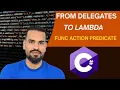 From Delegates to Lambda Expressions in C Anonymous Methods Func Action Predicate
