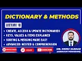 Lecture 10 Dictionary its Methods in Python Complete Python Course