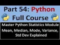 Master Python Statistics Module Mean Median Mode Variance Std Dev Explained