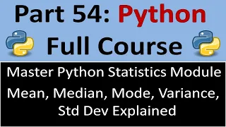 Master Python Statistics Module Mean Median Mode Variance Std Dev Explained