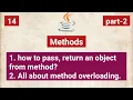Method Overloading java passing returning objects from methods