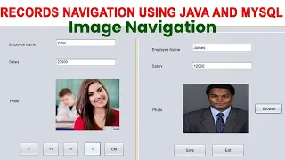 Records Navigation with image using Java and Mysql