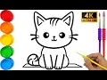 Lagu Cara Menggambar Kucing Lucu 🐱 | Tutorial Langkah demi Langkah Mudah untuk Pemula