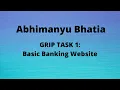 TSF Basic Banking Website