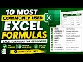 Most Commonly Used Excel Formulas Excel Formulas for Beginners MS Excel top 10 excel formulas