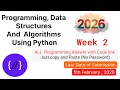 Programming Data Structures And Algorithms Using Python Week 2 Programming Answers 2026 Code Link