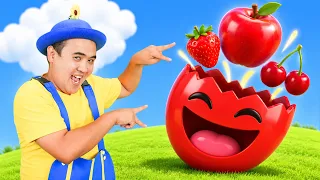 Colorful Fruit Surprise Egg Tickle! 🍎🥚 | TigiBoo Kids Songs