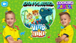 Vlad and Niki Cooking Party #3 - Let's Throw an Amazing Dinosaur Party! | Devgame Kids Games