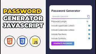 Password Generator in HTML CSS JavaScript